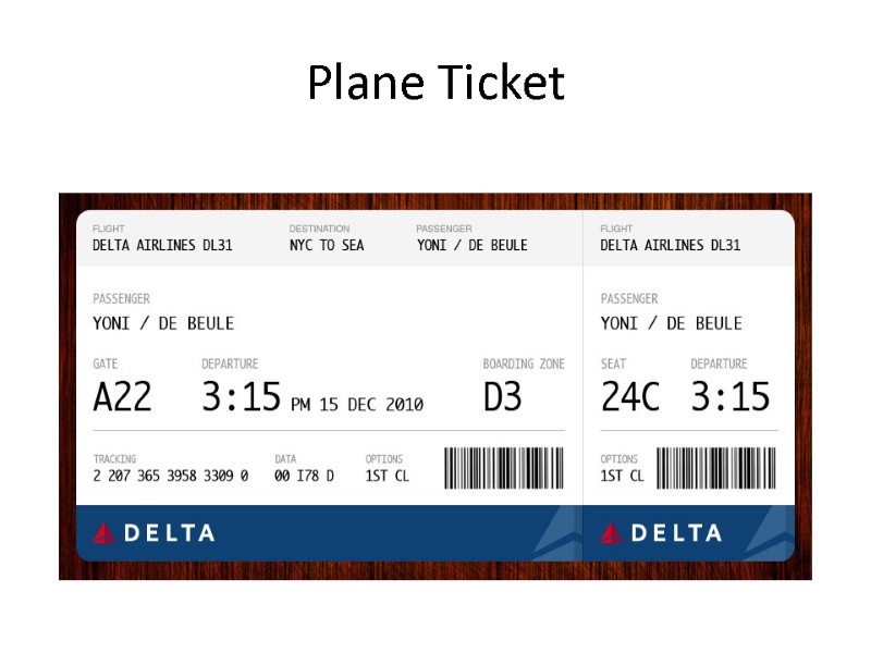 Plane Ticket Plane Ticket
